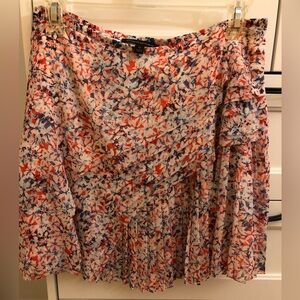 Banana Republic Colorful Floral A-Line Skirt